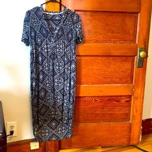 Emery Rose Summer Boho Dress Black/White Size Small